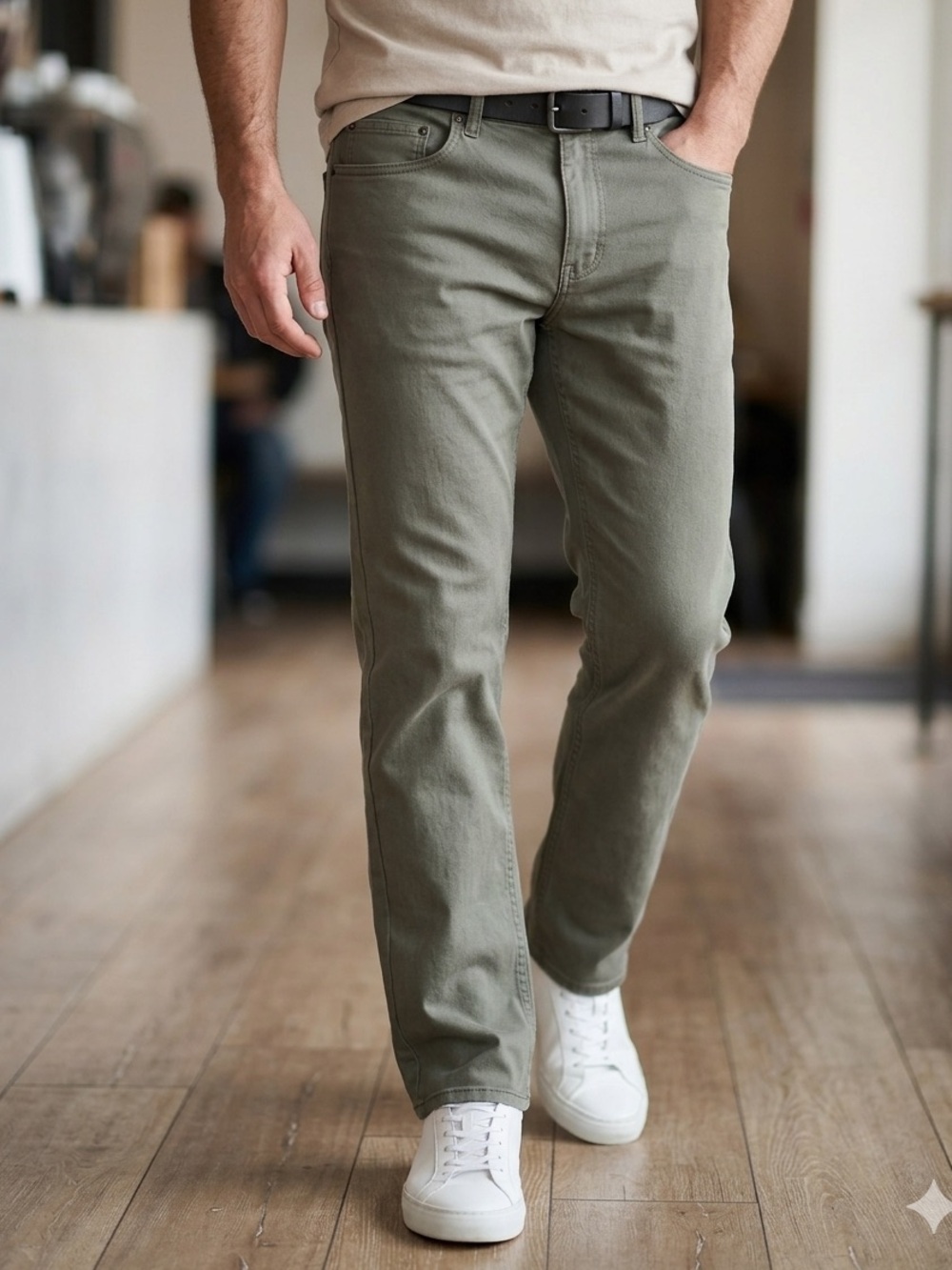 IZOD Regular Fit Men’s Chino Pants – Olive Green – 32x32